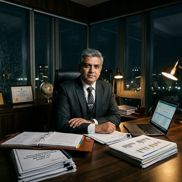 Chartered accountant at work