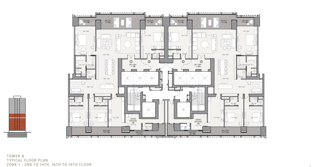 Oberoi Realty Three Sixty North floor plan