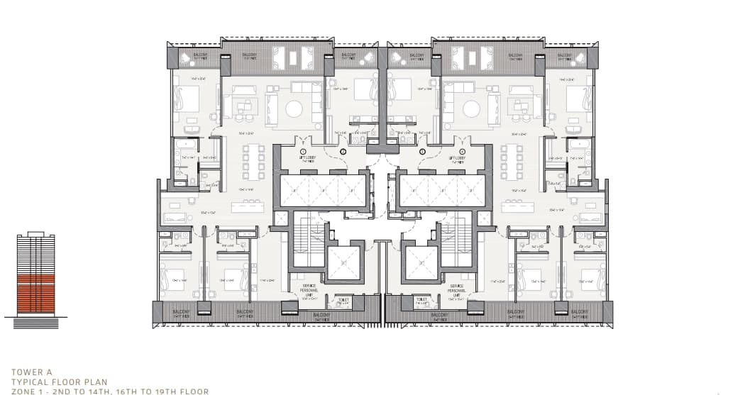 Oberoi Realty Three Sixty North floor plan