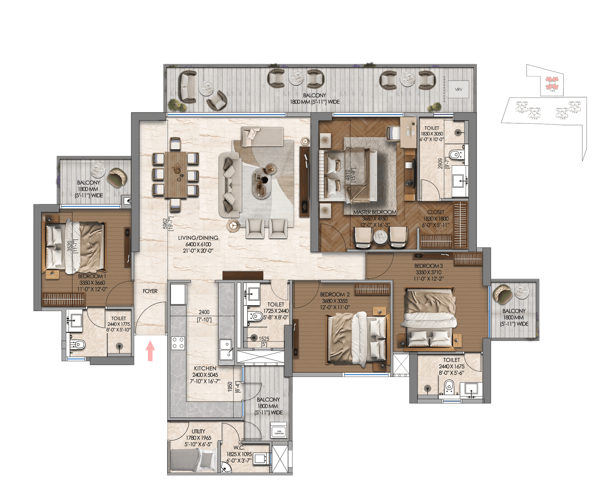Tonino Lamborghini Residences floor plan