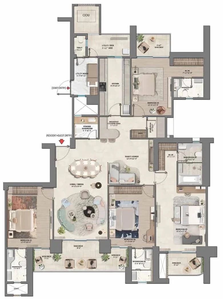 Whiteland Westin Residences floor plan