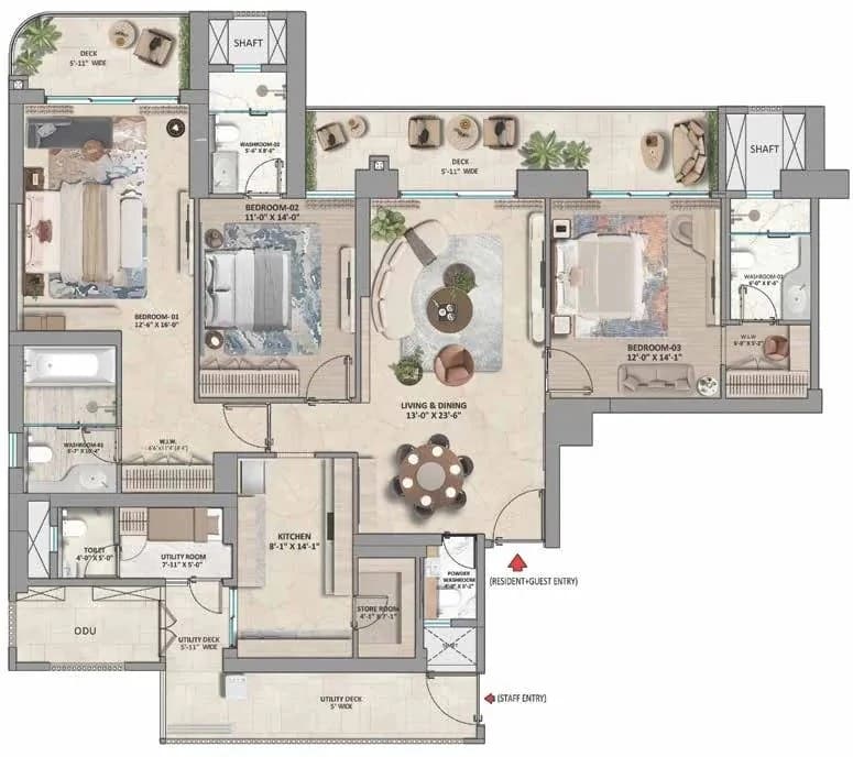 Whiteland Westin Residences floor plan