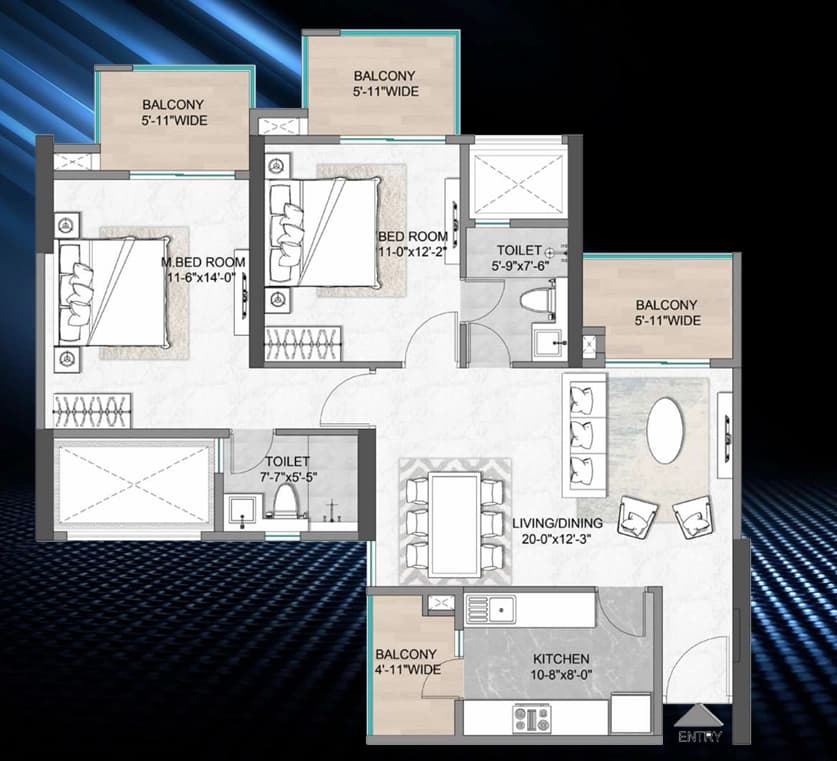 M3M Skywalk floor plan