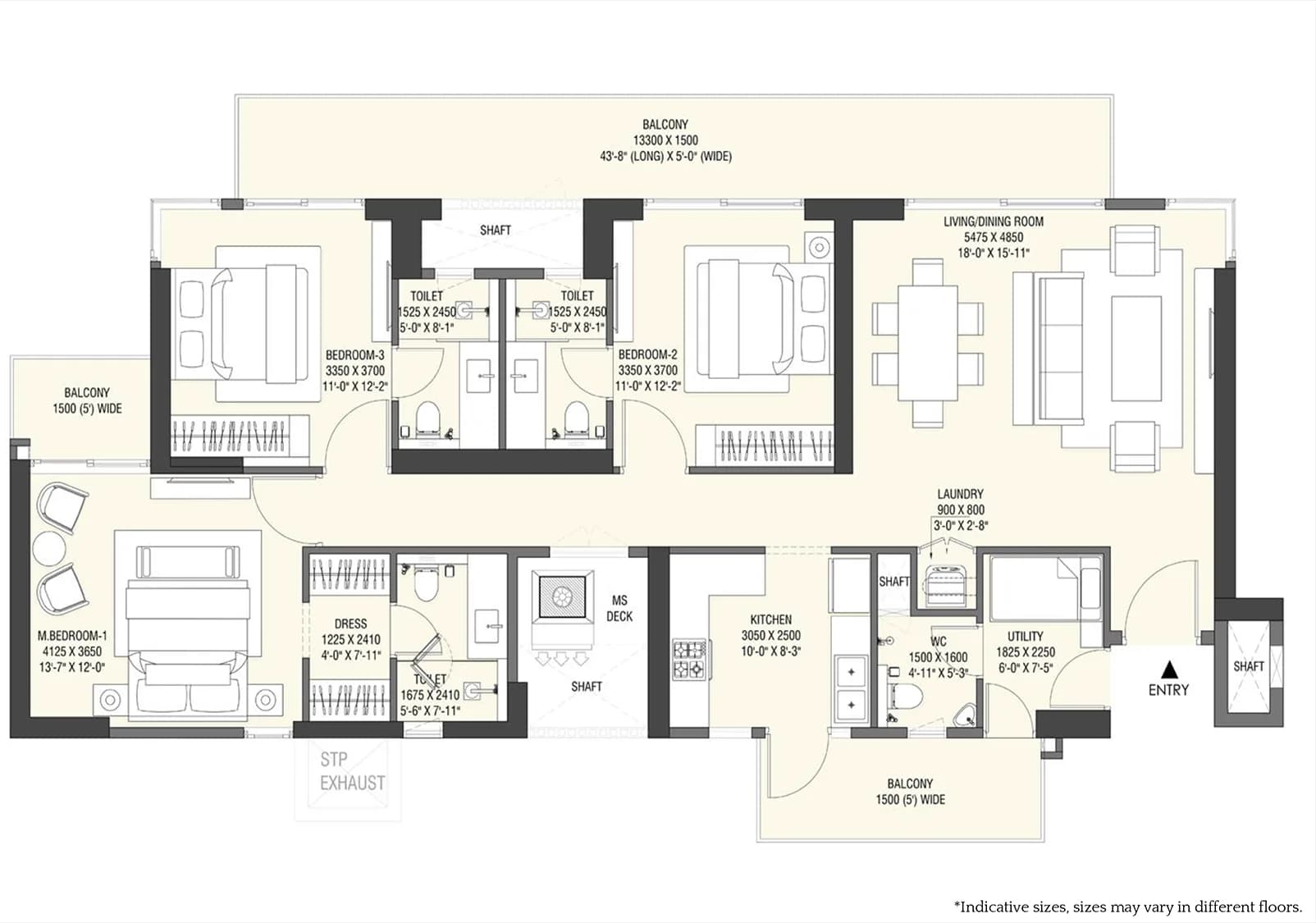 Emaar Serenity Hills floor plan