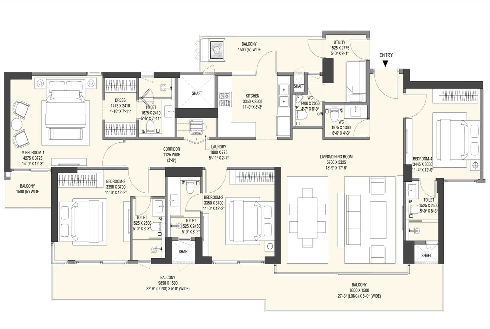 Emaar Serenity Hills floor plan