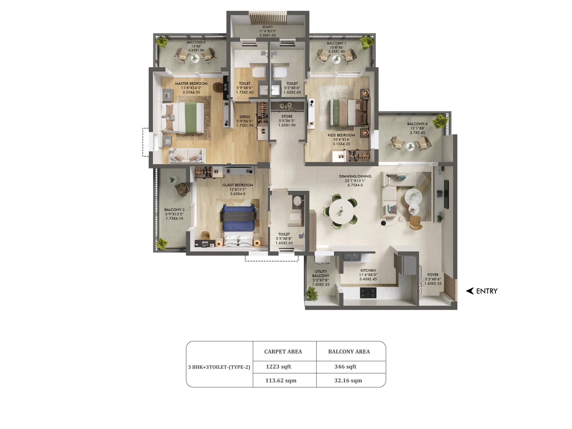 Ashiana Aaroham floor plan