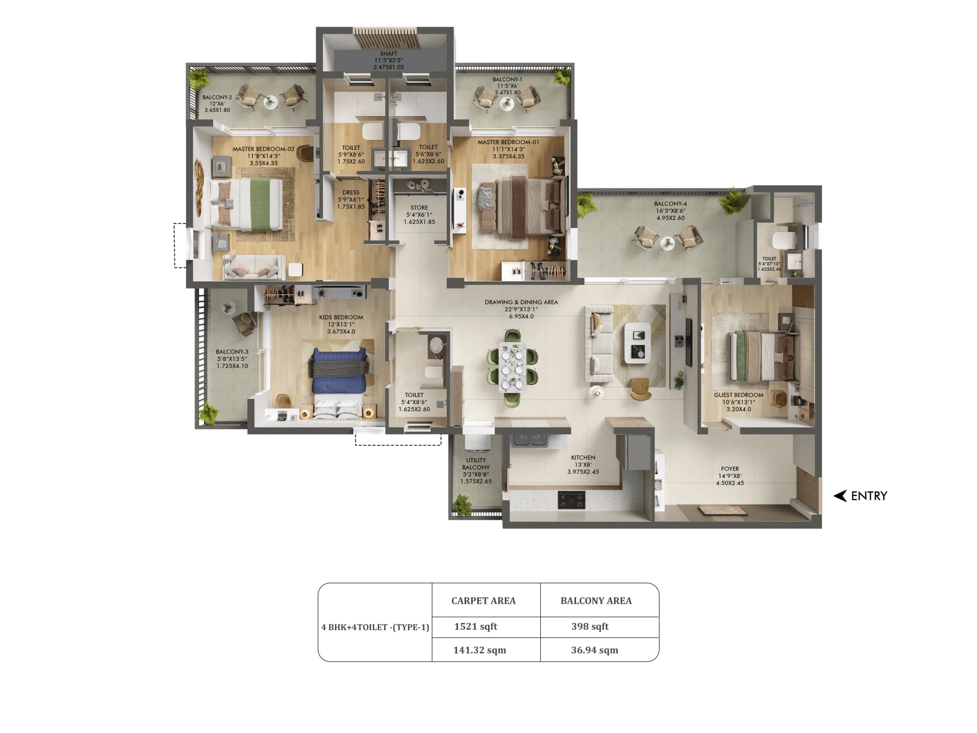 Ashiana Aaroham floor plan