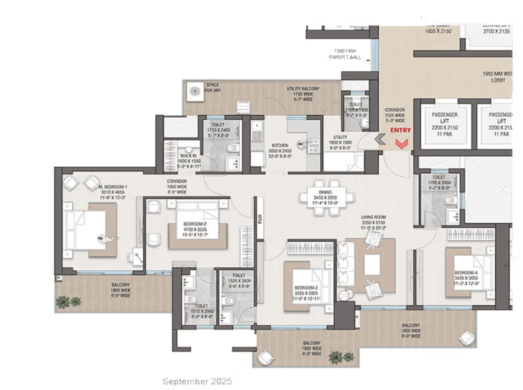 Satya Levante Residences floor plan