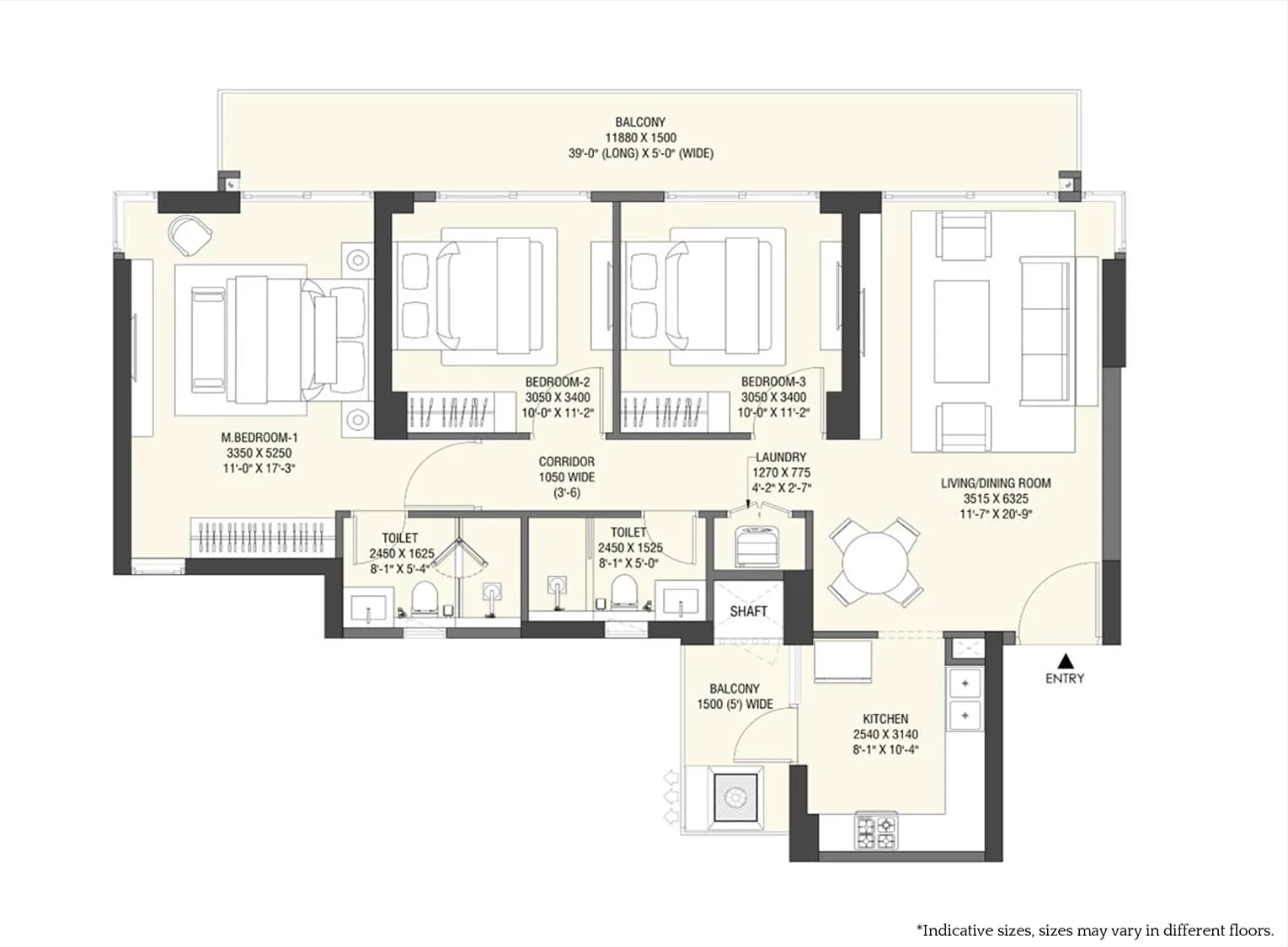 Emaar Serenity Hills floor plan