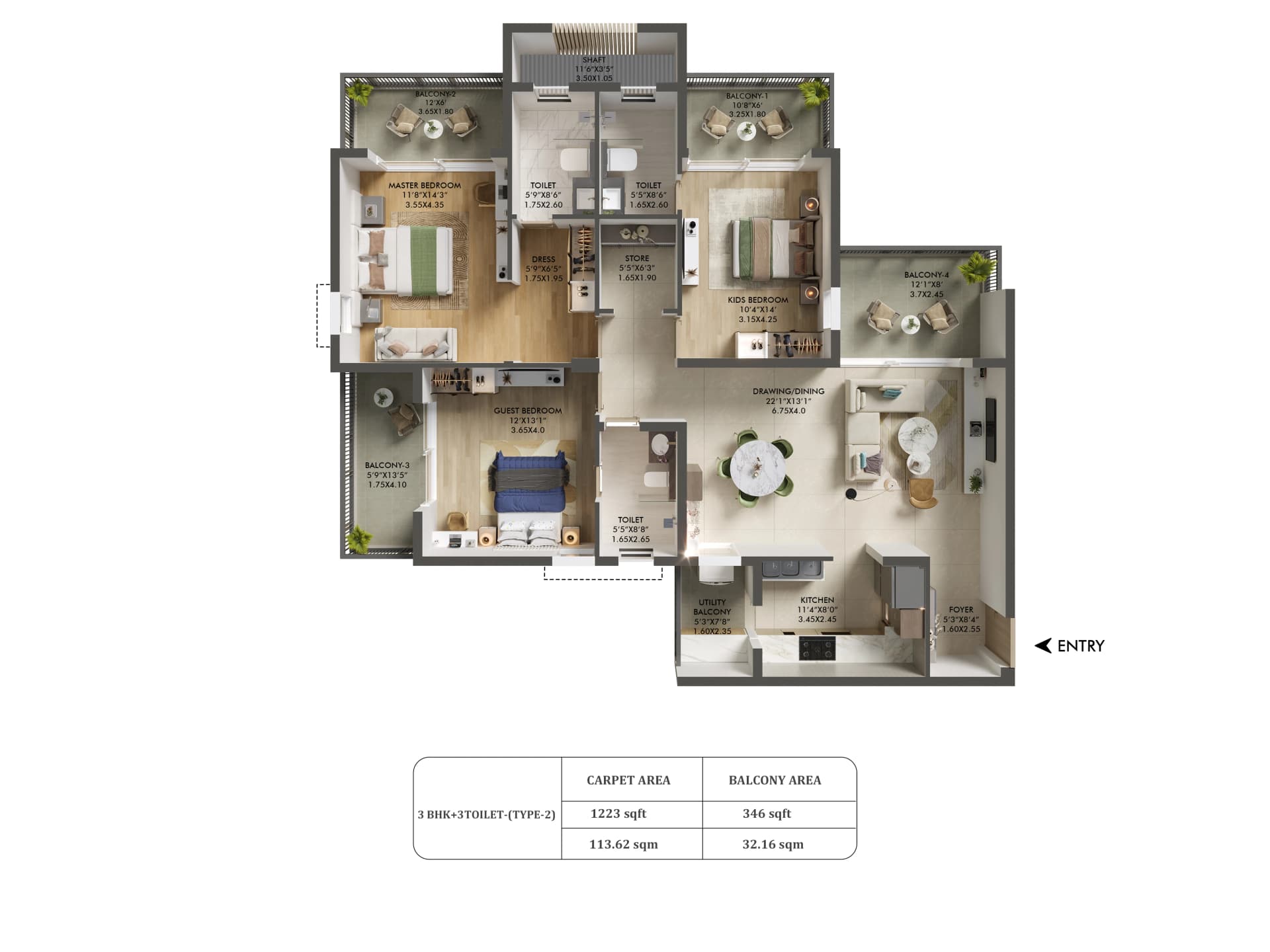 Ashiana Aaroham floor plan