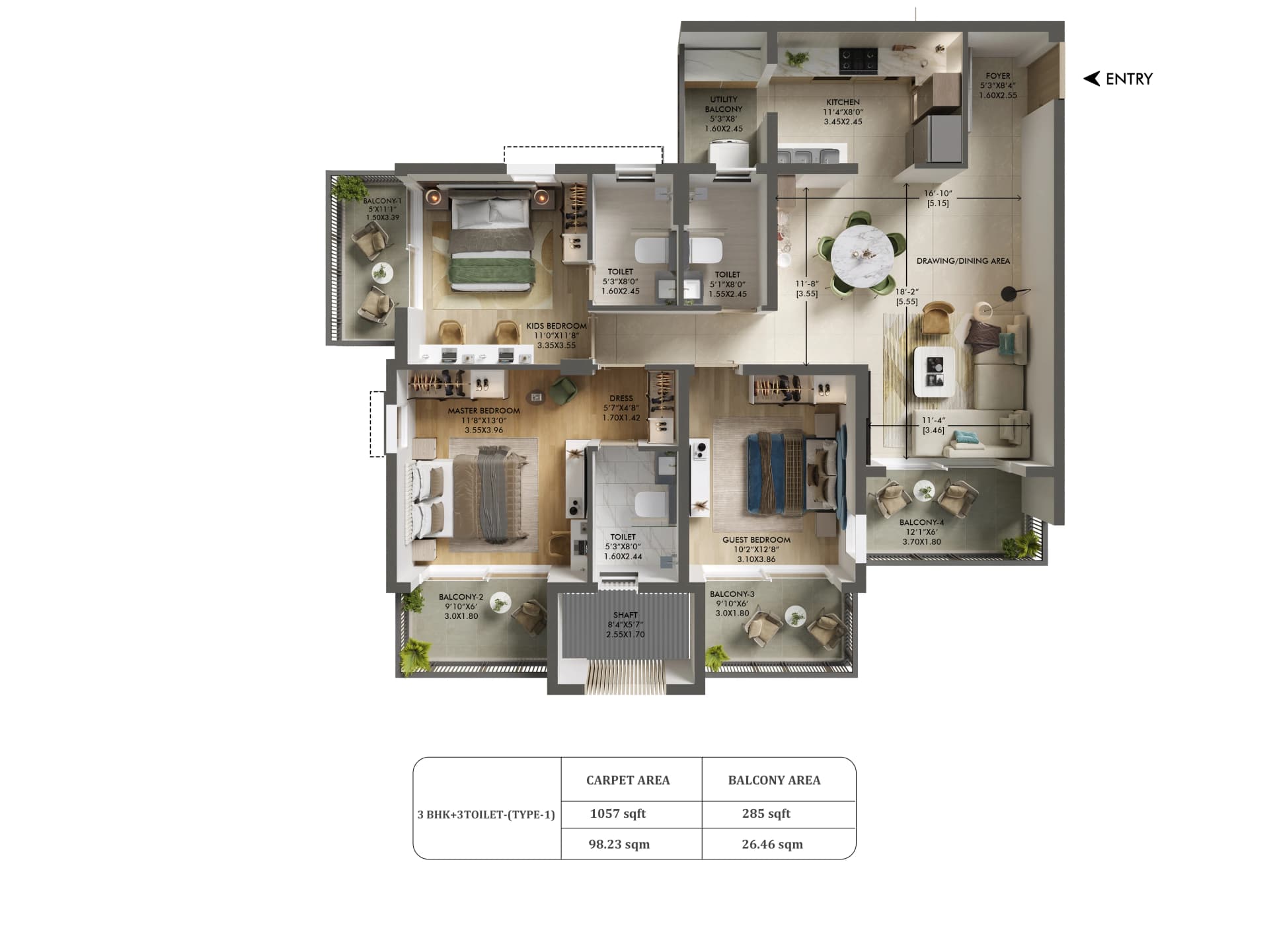 Ashiana Aaroham floor plan