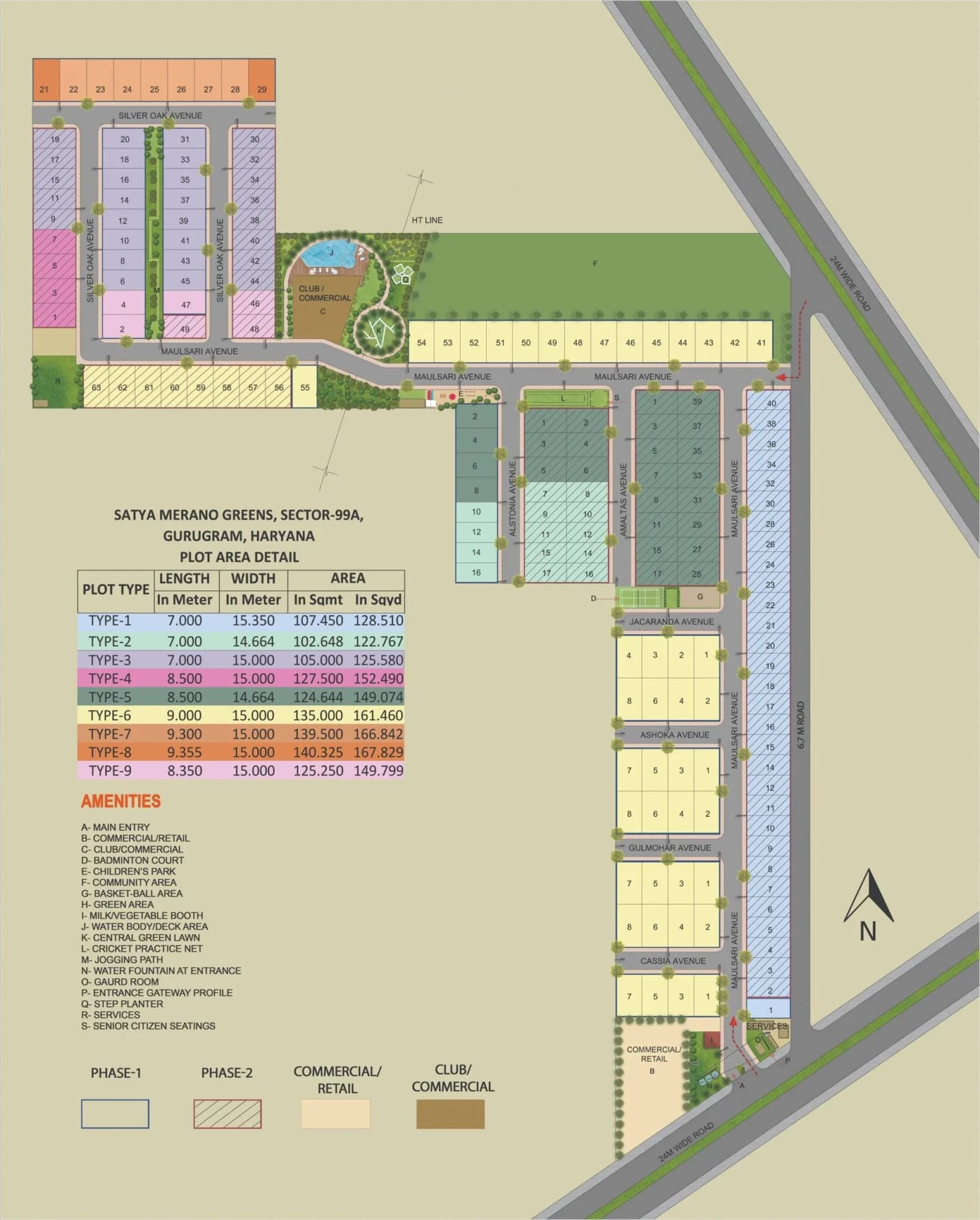 Satya Merano Greens site plan